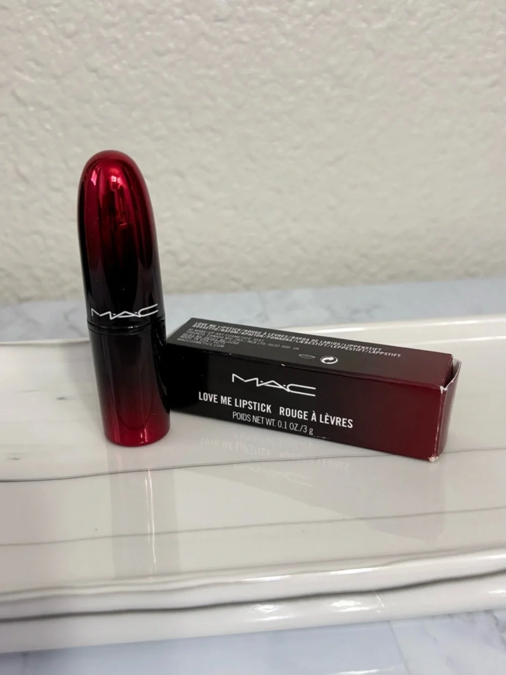 MAC Cosmetics Love Me Lipstick Red #423 E For Effortless Full Size NIB